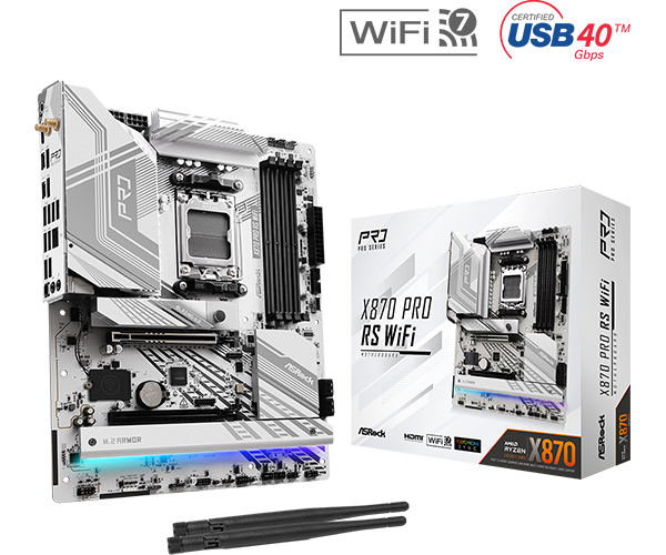 Motherboard ASROCK X870 Pro RS WiFi, Chipset AMD X870, Socket AMD AM5, mATX - SMART BUSINESS