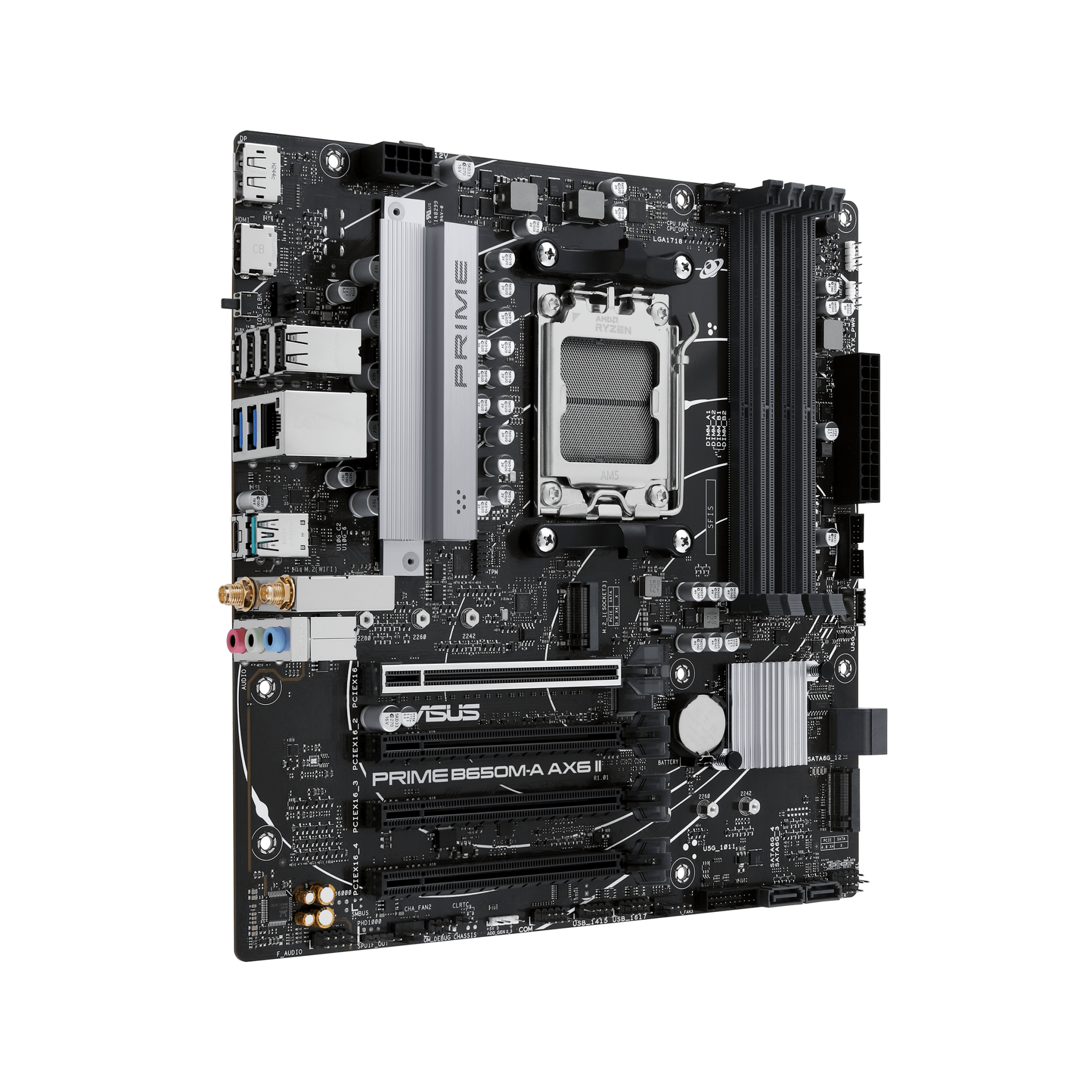 MOTHERBOARD ASUS PRIME B650M - A AX6 II AMD B650 AM5 MATX WIFI 6E DDR5 PCIE 5.0 PRIME B650M-A AX6 II - SMART BUSINESS