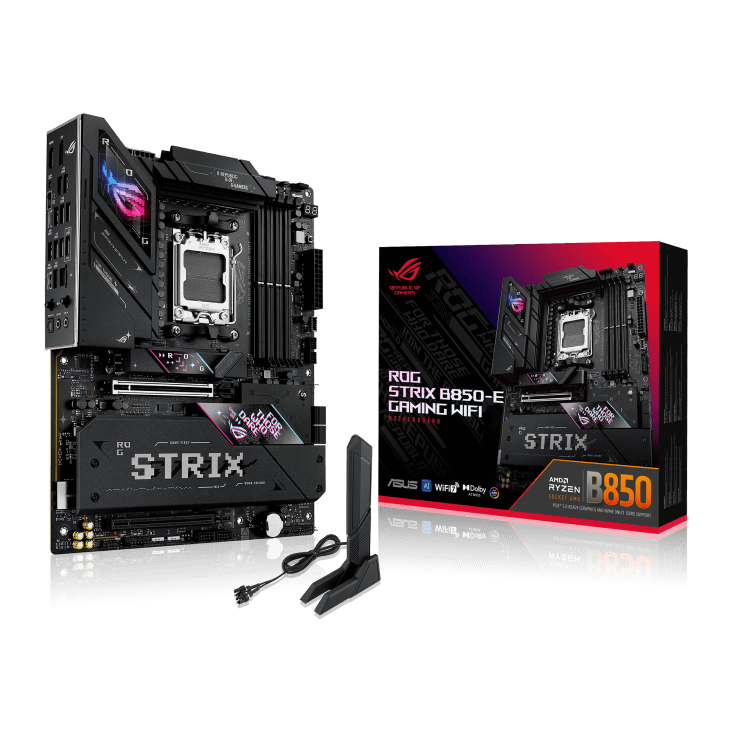 MOTHERBOARD ASUS ROG STRIX B850 - E GAMING WIFI, CHIPSET AMD B850, SOCKET AMD AM5, ATX ROG STRIX B850-E GAMING WIFI - SMART BUSINESS