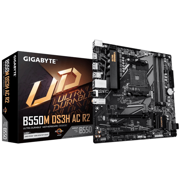 MOTHERBOARD GIGABYTE B550M DS3H AC R2 AMD B550 SOCKET AM4 MICRO - ATX WIFI INTEGRADO B550M DS3H AC R2 - SMART BUSINESS