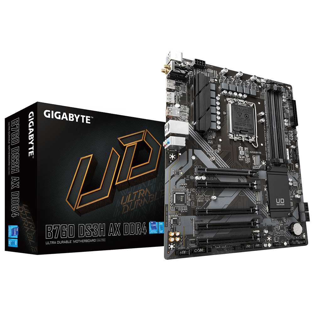 MOTHERBOARD GIGABYTE B760 DS3H AX DDR4, CHIPSET INTEL B760, LGA1700, ATX B760 DS3H AX DDR4 - SMART BUSINESS
