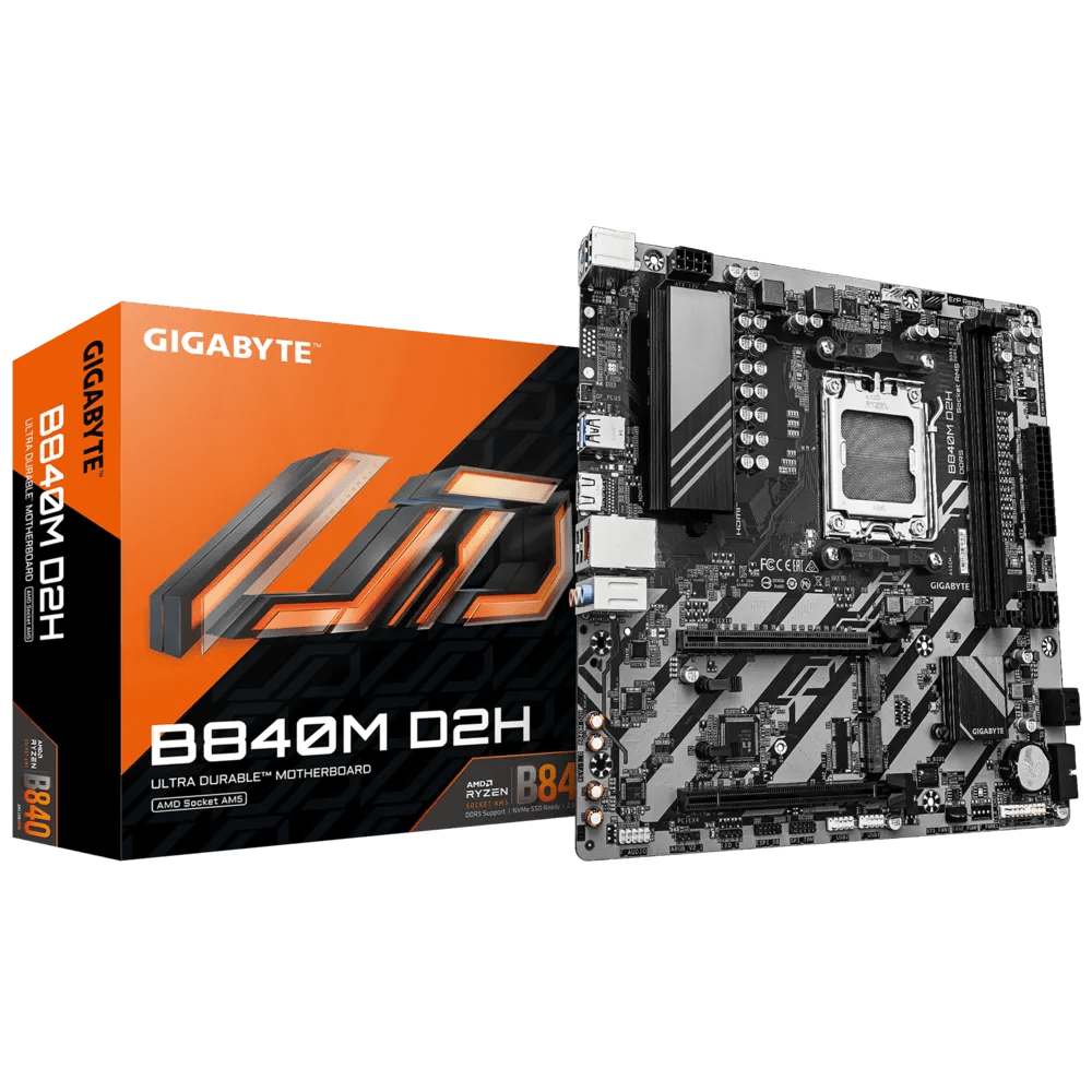 MOTHERBOARD GIGABYTE B840M D2H AMD B840 AM5 MATX CON SOPORTE DDR5 Y USB 3.2 B840M D2H - SMART BUSINESS
