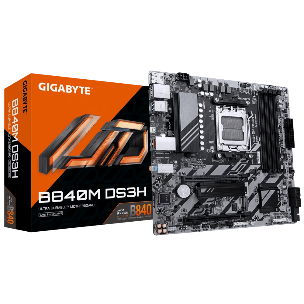 MOTHERBOARD GIGABYTE B840M DS3H AMD B840 AM5 MATX CON USB 3.2 Y PCIE 4.0 PARA GAMING B840M DS3H - SMART BUSINESS