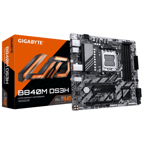MOTHERBOARD GIGABYTE B840M DS3H AMD B840 AM5 MATX CON USB 3.2 Y PCIE 4.0 PARA GAMING B840M DS3H - SMART BUSINESS