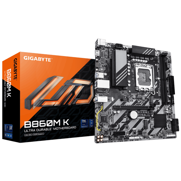 MOTHERBOARD GIGABYTE B860M K PARA PROCESADORES INTEL MICRO ATX CON SOPORTE DDR4 Y USB 3.2 B860M K - SMART BUSINESS