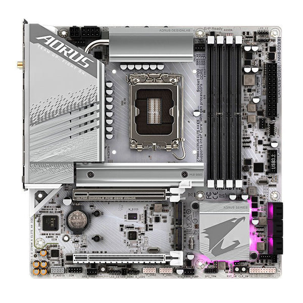 MOTHERBOARD GIGABYTE Z790M AORUS ELITE AX ICE, CHIPSET INTEL Z790, LGA1700, MATX Z790M-A-ELITE-AX-ICE - SMART BUSINESS