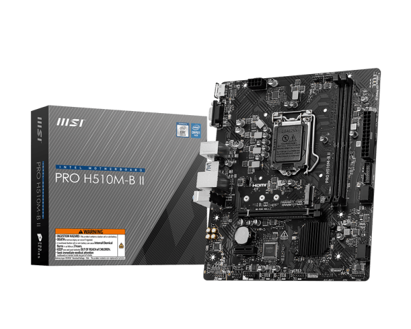 MOTHERBOARD MSI PRO H510M - B II CHIPSET INTEL H470, LGA1200, HDMI, VGA, MATX PRO H510M-B II - SMART BUSINESS