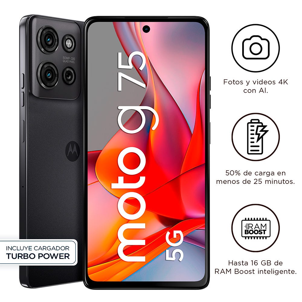 SMARTPHONE MOTOROLA MOTO G75 8GB RAM 256GB ALMACENAMIENTO EN GRIS - POTENTE RENDIMIENTO Y DISEÑO ELEGANTE PARA TU DÍA A DÍA