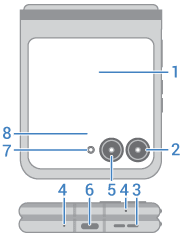 Motorola Razr 40 Ultra PAX40074PE diagrama oficial vista cerrada
