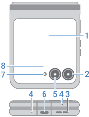 Motorola Razr 40 Ultra PAX40074PE diagrama oficial vista cerrada