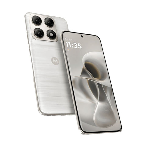Motorola Edge 70 Pro blanco PBC20015PE vista frontal y posterior