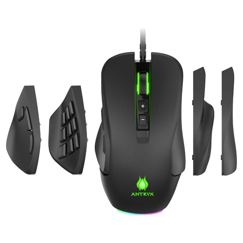 MOUSE GAMING ANTRYX CHROME STORM XCALIBUR DPI  16400, RGB (AGM - CS7500K)  GARANTIA: 12 MESES  AGM-CS7500K - SMART BUSINESS