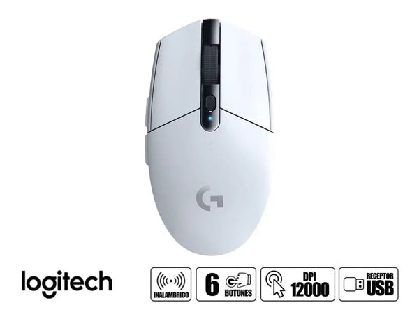 MOUSE GAMING INALÁMBRICO LOGITECH G305 LIGHTSPEED BLANCO 12.000 DPI USB ERGONÓMICO 4 BOTONES (910 - 005289) 910-005289 - SMART BUSINESS