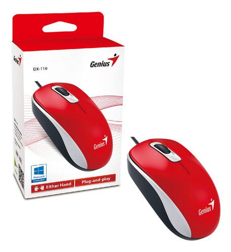 MOUSE GENIUS DX - 110 USB OPTICO RED 31010116104 - SMART BUSINESS