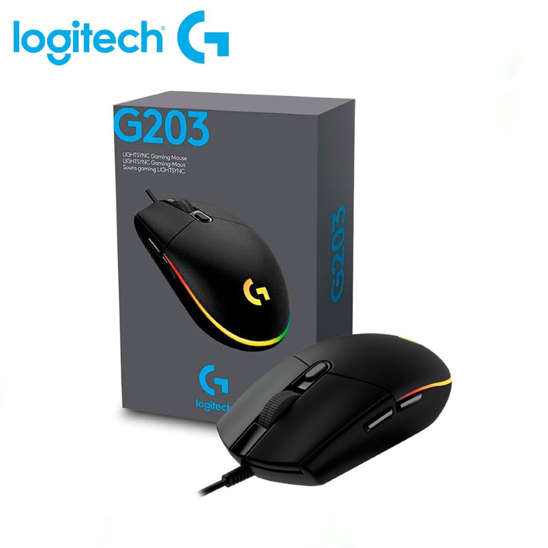 MOUSE LOGITECH G203 RGB LIGHTSYNC BLACK CON 6 BOTONES PARA JUEGOS 910-005790 - SMART BUSINESS