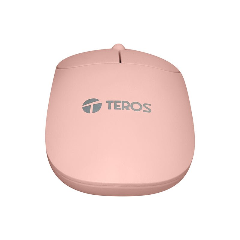 MOUSE ÓPTICO INALÁMBRICO TEROS TE - 1218S, 1000 DPI, RECEPTOR USB, 3 BOTONES, COLOR ROSADO TE-1218S - SMART BUSINESS