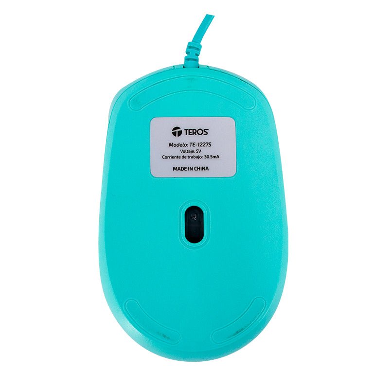 MOUSE ÓPTICO TEROS TE - 1227S – USB, 4 BOTONES, DPI 800/1200/1600, COLOR VERDE, PRECISIÓN Y CONFORT TE-1227S - SMART BUSINESS
