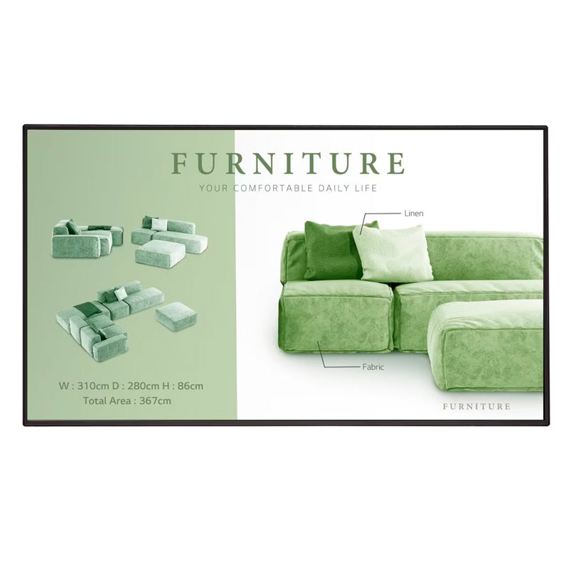 LG 55UM5N-E MONITOR SIGNAGE 55″ UHD IPS 4K, AUDIO 10W ×2, HDMI X3 + DP, USB 2.0, RS-232C, RJ45, IR, WEBOS PARA USO 24/7