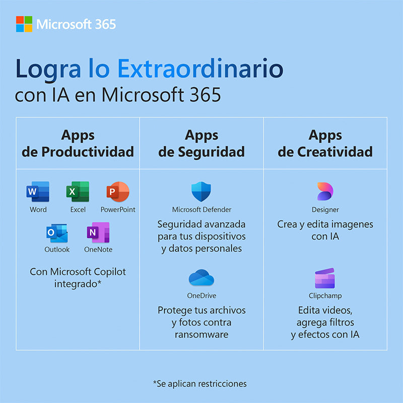 LICENCIA DIGITAL MICROSOFT 365 PERSONAL + KASPERSKY – 12 MESES, 1 USUARIO, APLICACIONES OFFICE, 1 TB EN LA NUBE Y SEGURIDAD AVANZADA