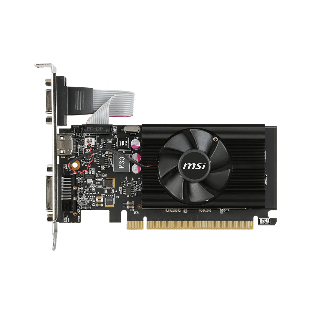MSI GeForce GT 710 2GD3 LP 2GB DDR3 tarjeta de video, vista principal