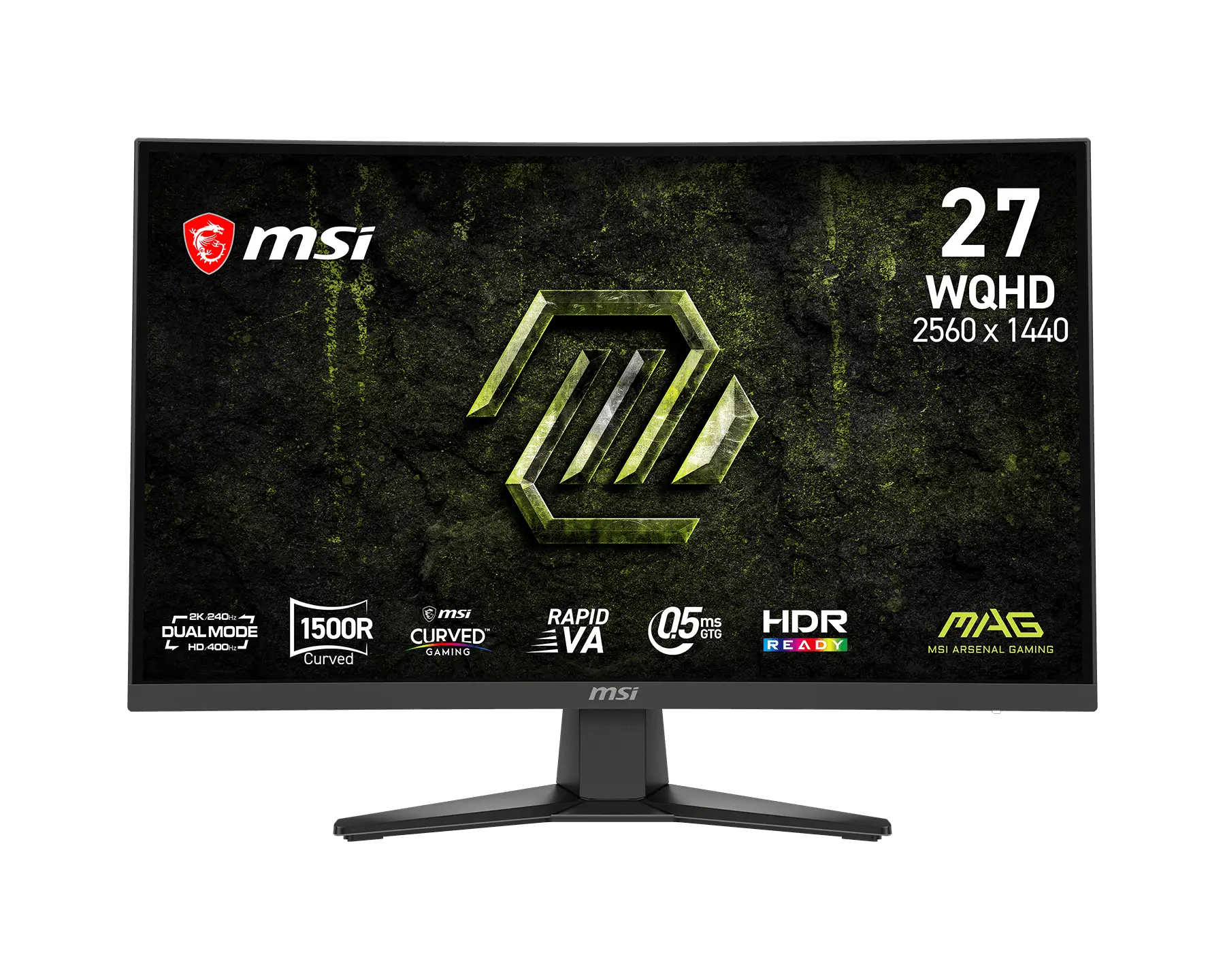 MSI MAG 275CQDF X24 monitor gaming 27 WQHD 240Hz - vista 1