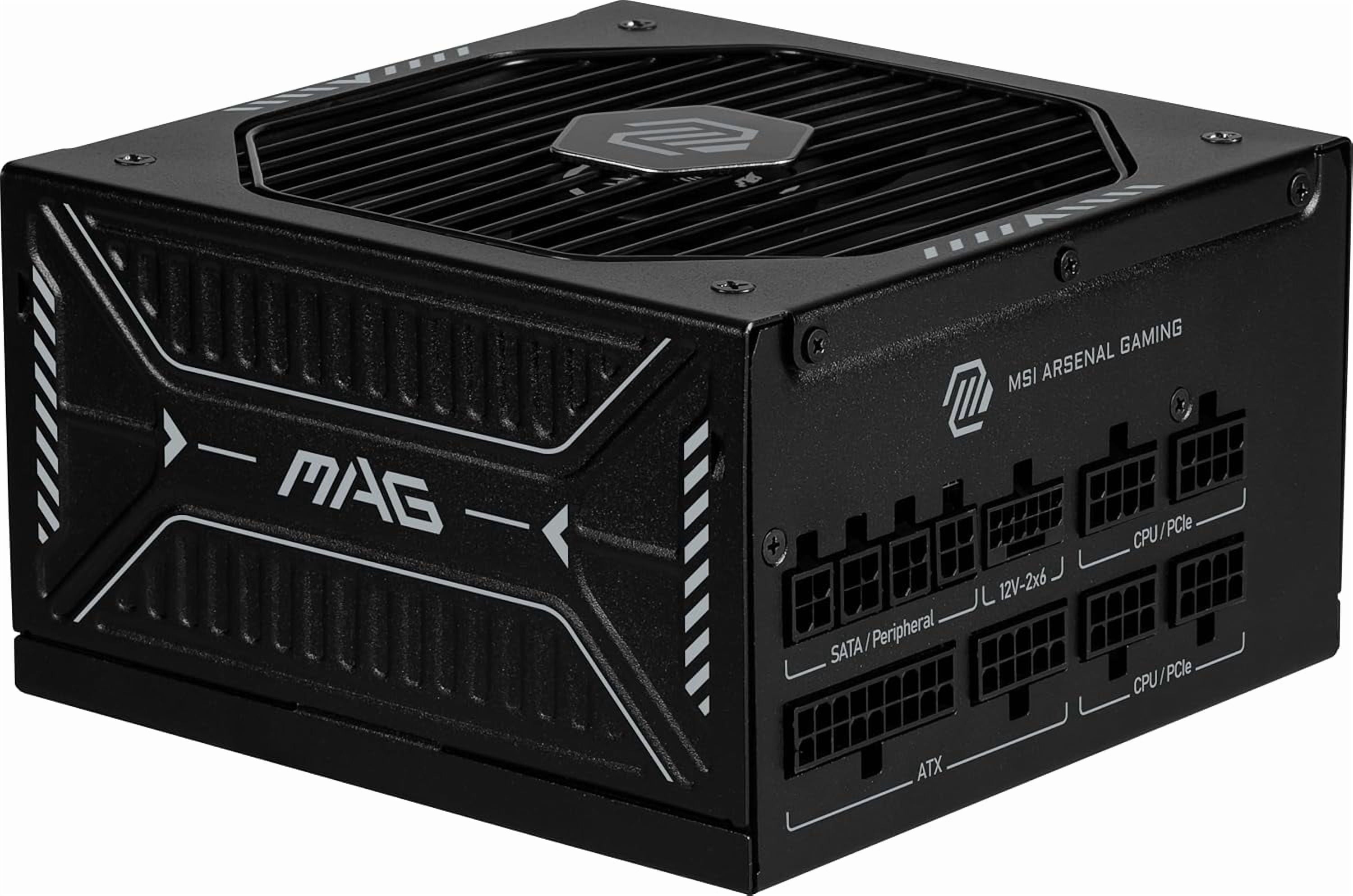 Fuente de poder MSI MAG A750GLS PCIE5 750W 80 Plus Gold