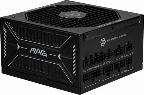 Fuente de poder MSI MAG A750GLS PCIE5 750W 80 Plus Gold
