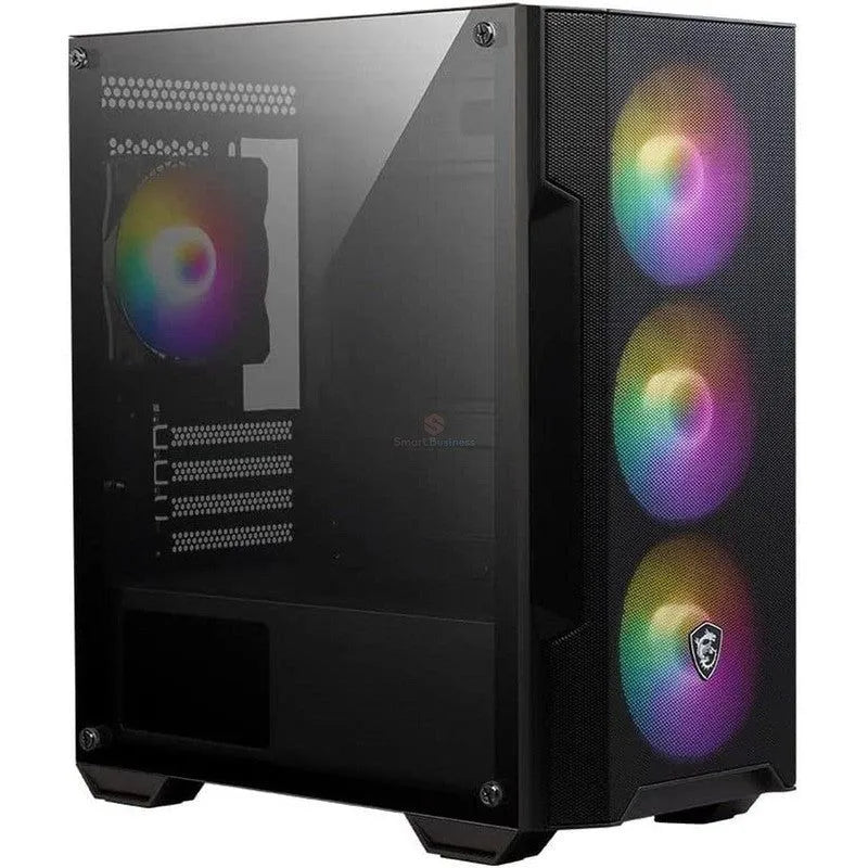 Msi Mag Forge M100A Caja De Pc Mini Torre - Admite Micro-Atx Y Mini-Itx, Panel Frontal Mallado, 4 Ventiladores Rgb - SMART BUSINESS