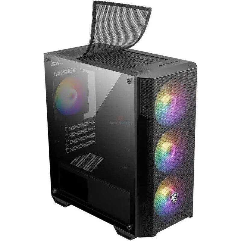 Msi Mag Forge M100A Caja De Pc Mini Torre - Admite Micro-Atx Y Mini-Itx, Panel Frontal Mallado, 4 Ventiladores Rgb - SMART BUSINESS