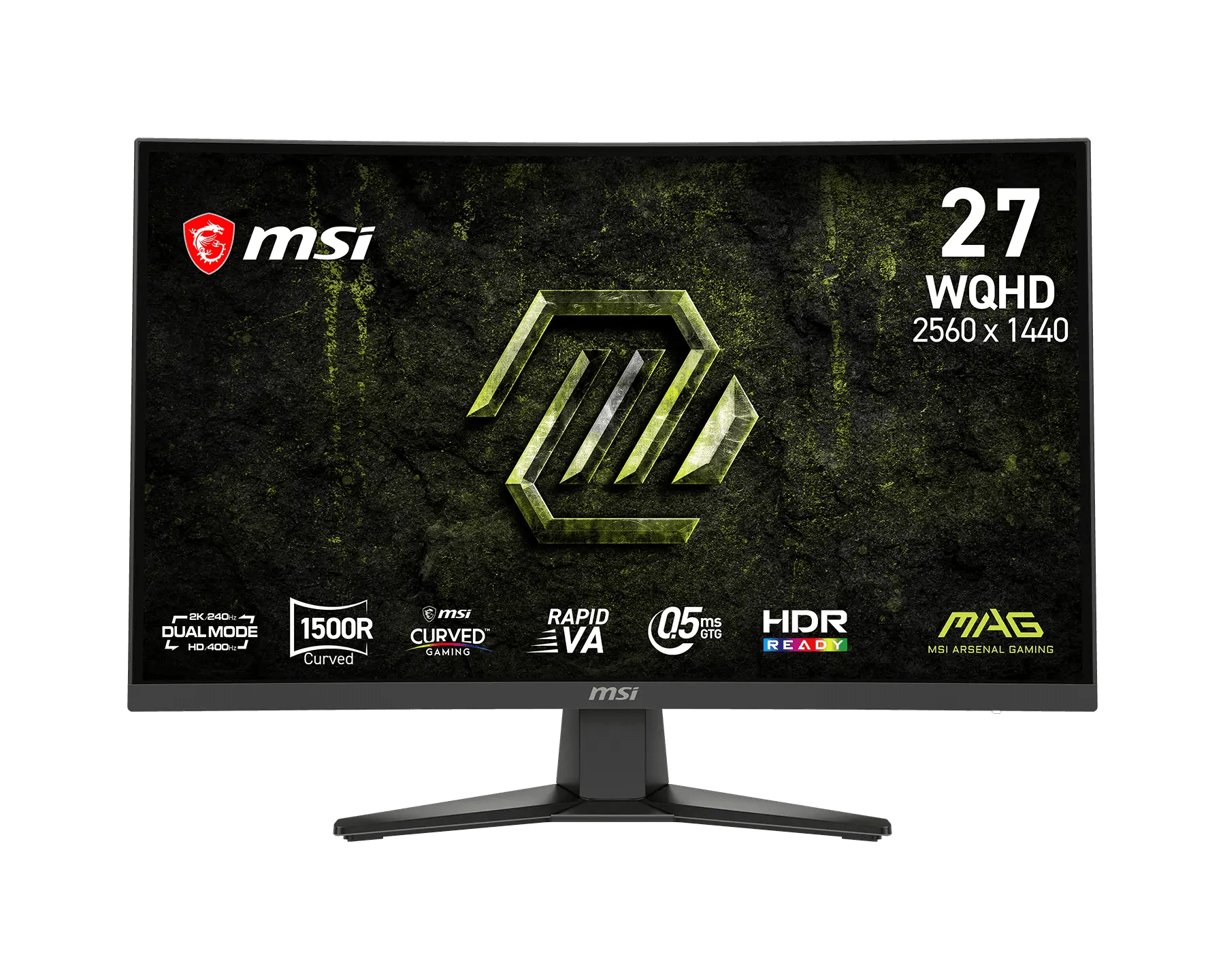 MSI MAG 275CQDF X24 monitor gaming 27 WQHD 240Hz - vista 1
