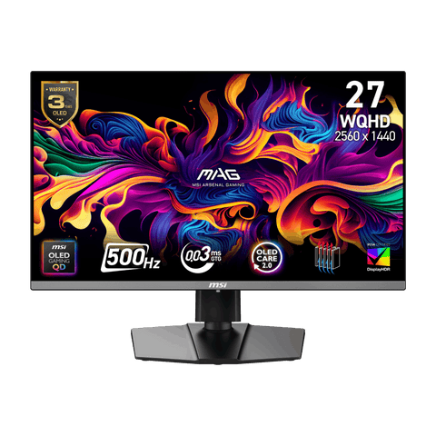 MSI MAG 272QP QD-OLED X50 vista frontal oficial 500 Hz