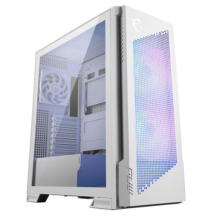 MSI MPG VELOX 300R AIRFLOW PZ WHITE – CASE MID - TOWER GAMING BLANCO CON ALTO FLUJO DE AIRE, PANEL LATERAL DE VIDRIO, COMPATIBILIDAD E - ATX Y REFRIGERACIÓN LÍQUIDA, USB - C 20 GB/S MPG VELOX 300R AIRFLOW PZ WHIT - SMART BUSINESS