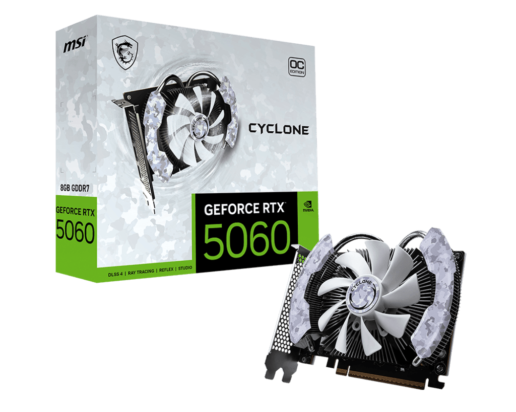 tarjeta de video-msi-geforce rtx 5060 8g cyclone�oc