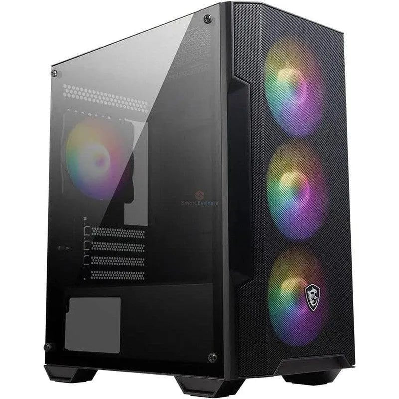Msi Mag Forge M100A Caja De Pc Mini Torre - Admite Micro-Atx Y Mini-Itx, Panel Frontal Mallado, 4 Ventiladores Rgb - SMART BUSINESS