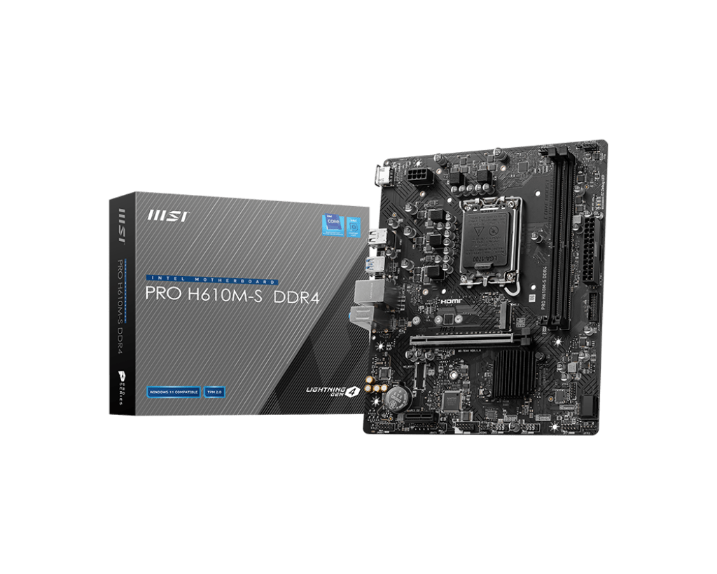 Placa Base MSI PRO H610M-S DDR4, Chipset Intel H610, Socket LGA1700, Formato Micro-ATX - SMART BUSINESS
