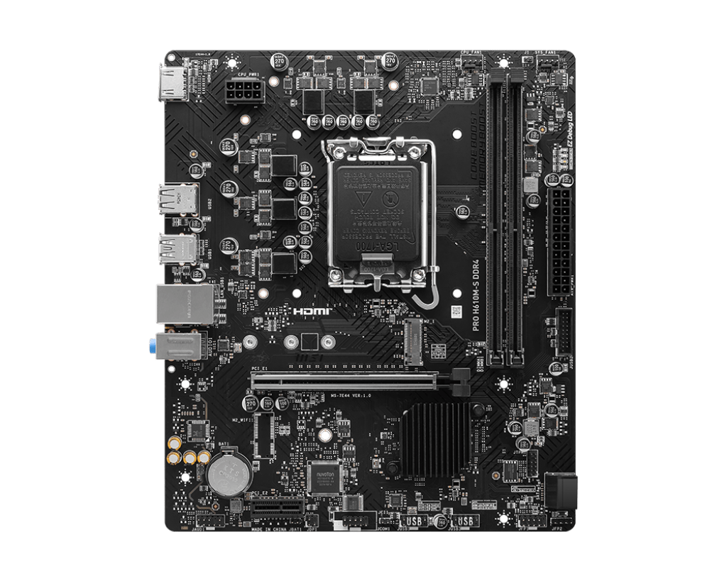Placa Base MSI PRO H610M-S DDR4, Chipset Intel H610, Socket LGA1700, Formato Micro-ATX - SMART BUSINESS