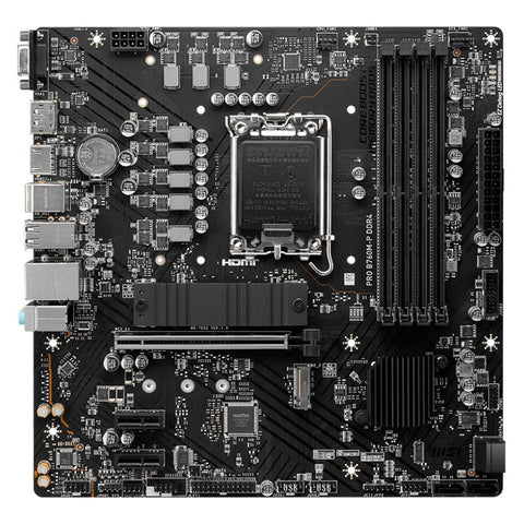 MSI PRO B760M-P DDR4 placa madre vista principal oficial