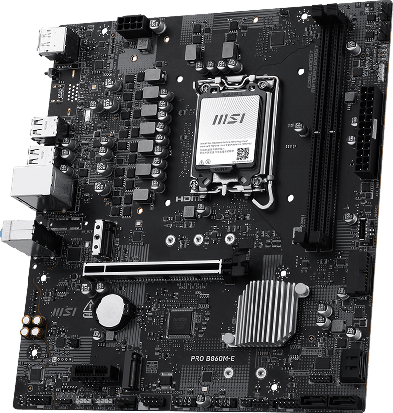MSI PRO B860M-E placa madre Micro-ATX vista principal