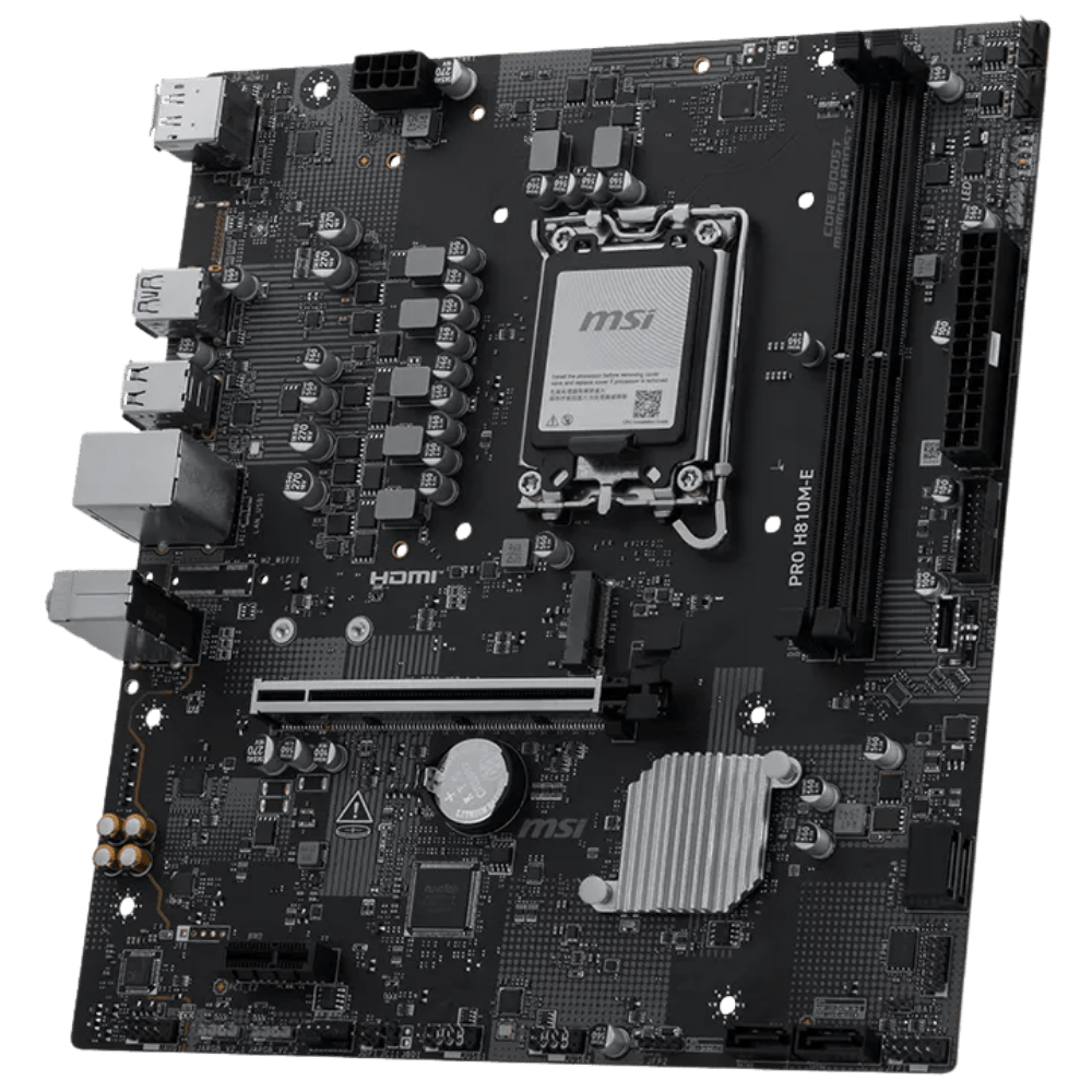 MSI PRO H810M-E placa madre Intel H810 LGA1851 vista de conectores
