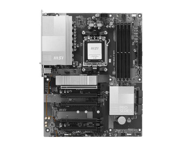 MSI PRO B840 - P WIFI (911 - 7E57 - 001) – MOTHERBOARD ATX AM5 PARA RYZEN 7000/8000/9000, DDR5 8000+ OC, 2×M.2 GEN 4, WI - FI 7 + 2.5G LAN, DISEÑO FROZR TÉRMICO 911-7E57-001 - SMART BUSINESS