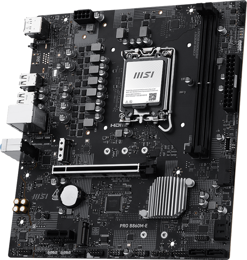 MSI PRO B860M-E placa madre Micro-ATX vista principal