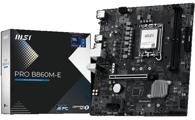 MSI PRO B860M-E placa madre con empaque retail