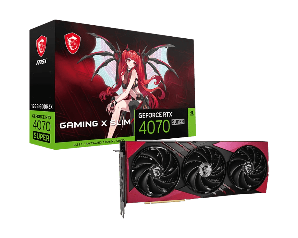 Tarjeta De Video Msi Geforce Rtx 4070 Super 12G Gaming X Slim Mlg, 12Gb Gddr6X, Pci-E Gen4 - SMART BUSINESS