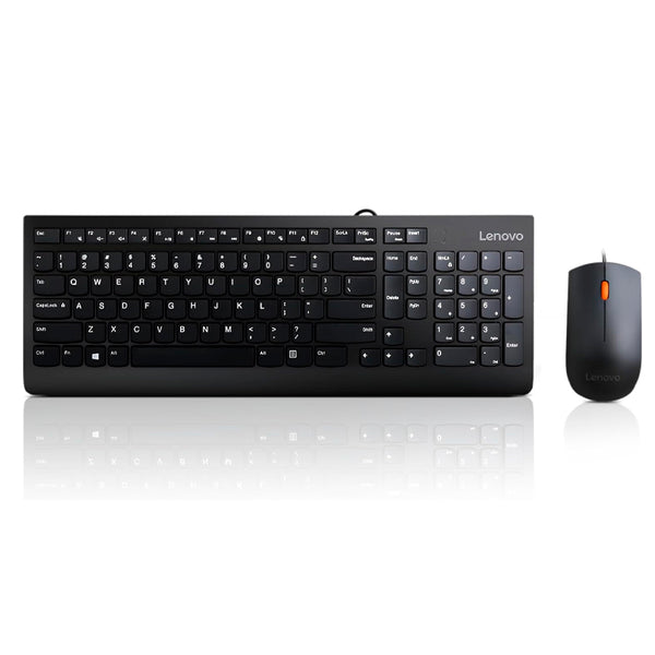 KIT COMBO TECLADO + MOUSE LENOVO 300 GX30M39630 – USB, AMBIDIESTRO, DISEÑO ELEGANTE Y FUNCIONAL