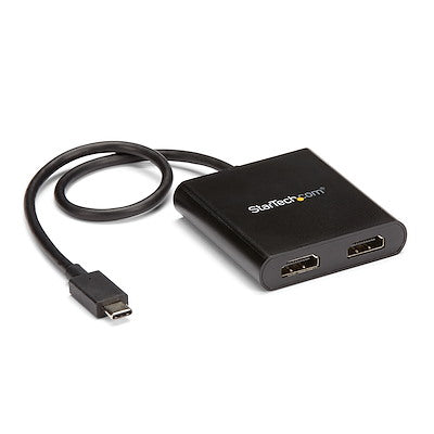 ADAPTADOR MULTIMONITOR STARTECH MSTCDP122HD USB-C A 2X HDMI 4K 30HZ O 1080P 60HZ COMPATIBLE CON THUNDERBOLT 3 WINDOWS