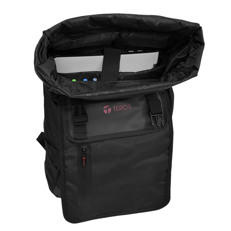 MOCHILA TEROS TE-ACS9018BK, POLIÉSTER, SOPORTA NOTEBOOKS DE HASTA 15.6", NEGRO