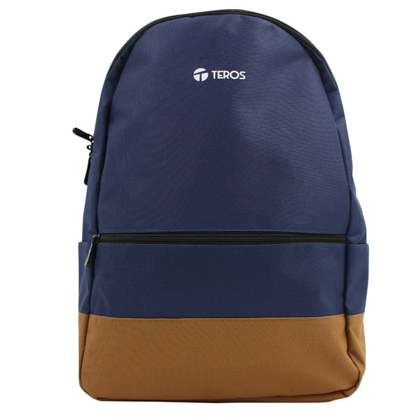 ACCESORIOS LAPTOPS TEROS MOCHILA  TE-ACS9019BL, POLIÉSTER, SOPORTA NOTEBOOKS DE HASTA 15.6", AZUL + MARRÓN