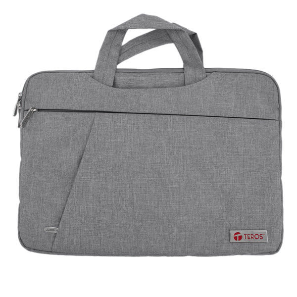 ACCESORIOS LAPTOPS TEROS MALETÍN GRIS  TE-9019S PARA NOTEBOOKS DE HASTA 15.6", POLIÉSTER, GRIS