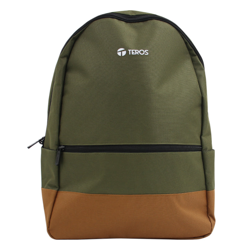 ACCESORIOS LAPTOPS TEROS MOCHILA  TE-ACS9021MG, POLIÉSTER, SOPORTA NBS DE HASTA 15.6", VERDE MILITAR + MARRÓN