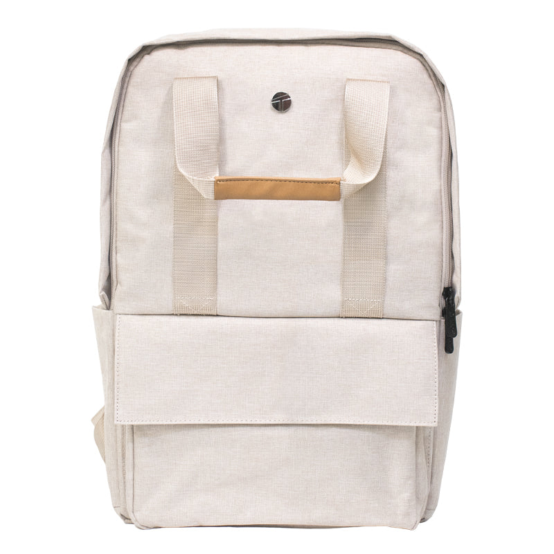 MOCHILA TEROS CITY II BEIGE TE-9026BG PARA NOTEBOOKS DE HASTA 15.6" CON DISEÑO ERGONÓMICO Y MATERIAL RESISTENTE